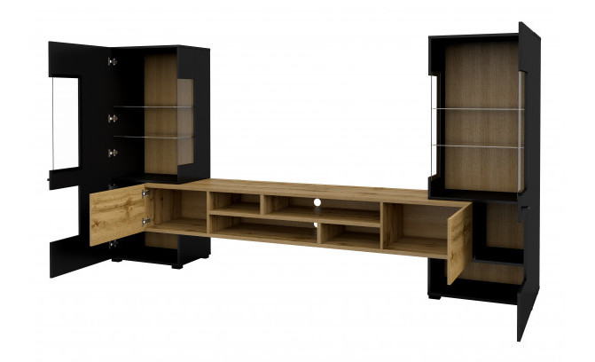 Sekcija COBY 247JMB10 Czarny Onyks/Dąb Wotan